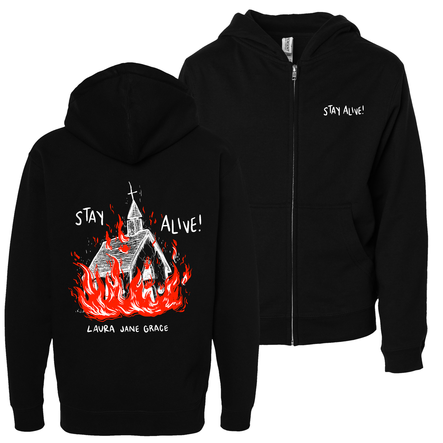 Stay Alive Church Zip-Up Hoodie