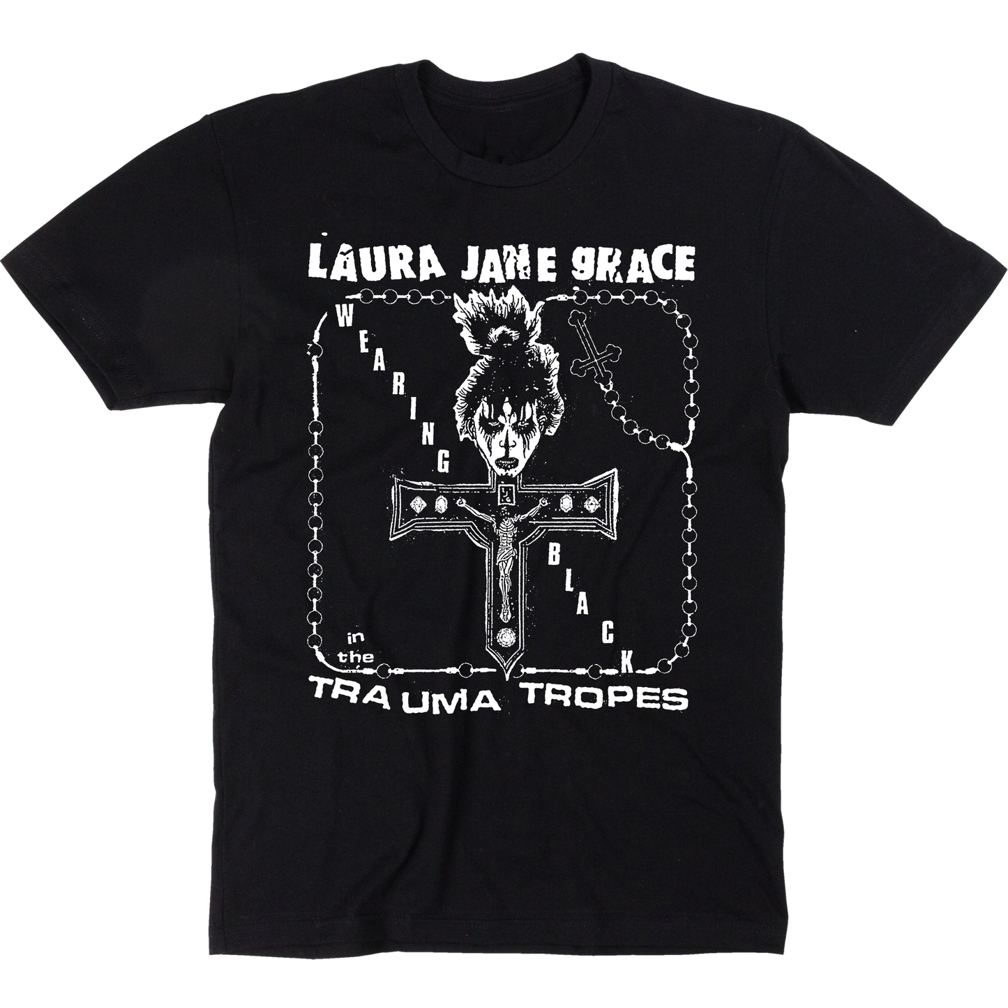 Wearing Black T-Shirt